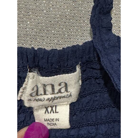 Ana a New Approach Navy Blue Sleeveless Waffle Maxi Dress - Women's Size XXL - Picture 4 of 7